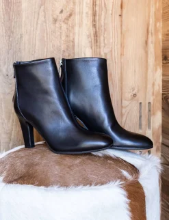 Stivaletti tacco 9cm pelle nero