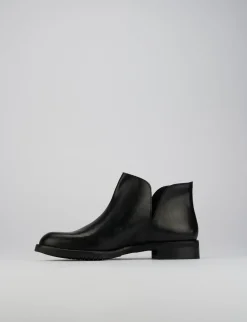 Stivaletti tacco 1cm pelle nero