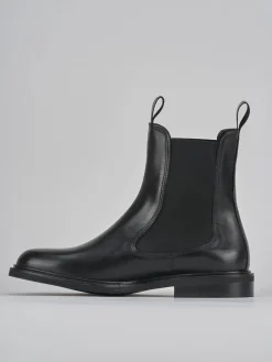 Stivaletti tacco 1cm pelle nero