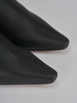 Stivaletti tacco 5cm pelle nero