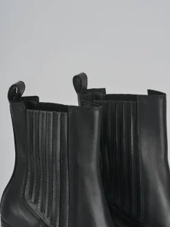 Stivaletti tacco 8cm pelle nero