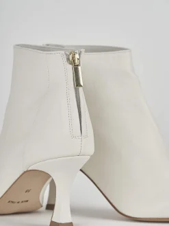 Stivaletti tacco 7cm pelle bianco