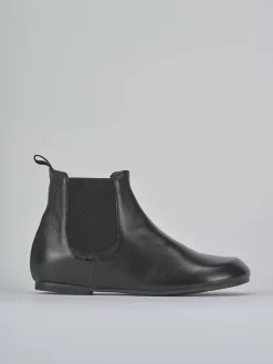 Stivaletti tacco 1cm pelle nero