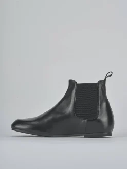 Stivaletti tacco 1cm pelle nero