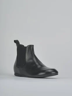 Stivaletti tacco 1cm pelle nero