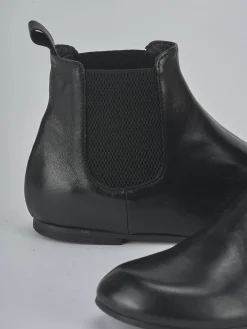 Stivaletti tacco 1cm pelle nero