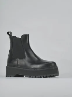 Stivaletti tacco 4cm pelle nero