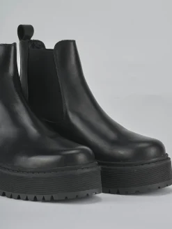 Stivaletti tacco 4cm pelle nero