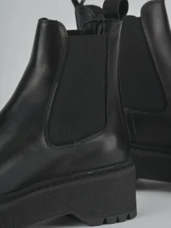 Stivaletti tacco 4cm pelle nero