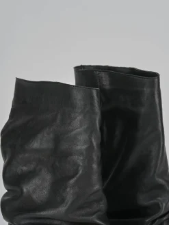 Stivaletti tacco 3cm pelle nero