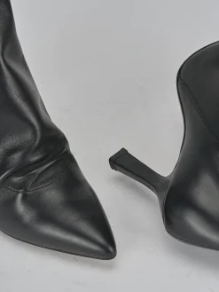 Stivaletti tacco 7cm pelle nero