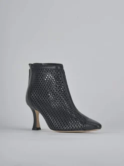 Stivaletti tacco 7cm pelle nero