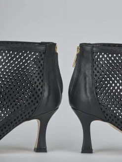 Stivaletti tacco 7cm pelle nero