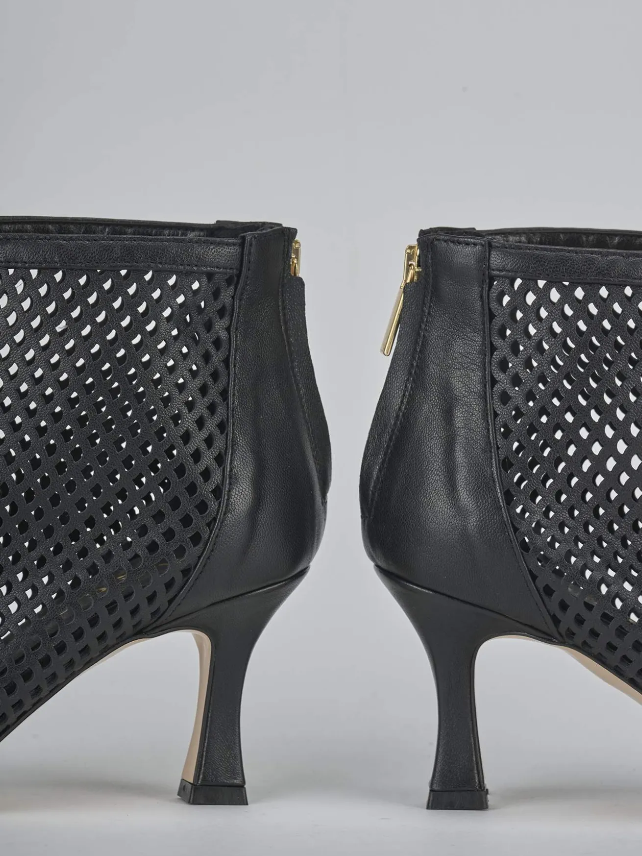 Stivaletti tacco 7cm pelle nero