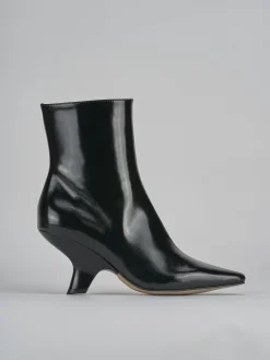 Stivaletti tacco 6cm pelle nero