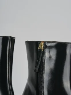 Stivaletti tacco 6cm pelle nero