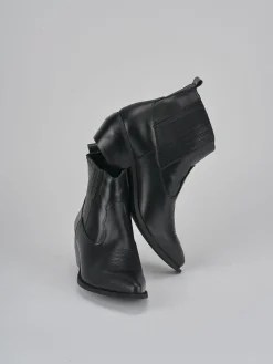 Stivaletti tacco 4cm pelle nero