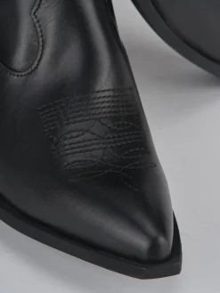 Stivaletti tacco 4cm pelle nero