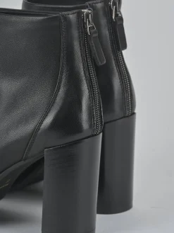 Stivaletti tacco 9cm pelle nero