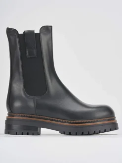 Stivaletti tacco 2cm pelle nero