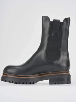 Stivaletti tacco 2cm pelle nero