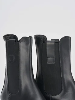 Stivaletti tacco 2cm pelle nero