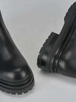 Stivaletti tacco 3cm pelle nero