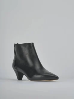 Stivaletti tacco 5cm pelle nero