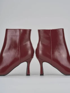 Stivaletti tacco 9cm pelle rosso