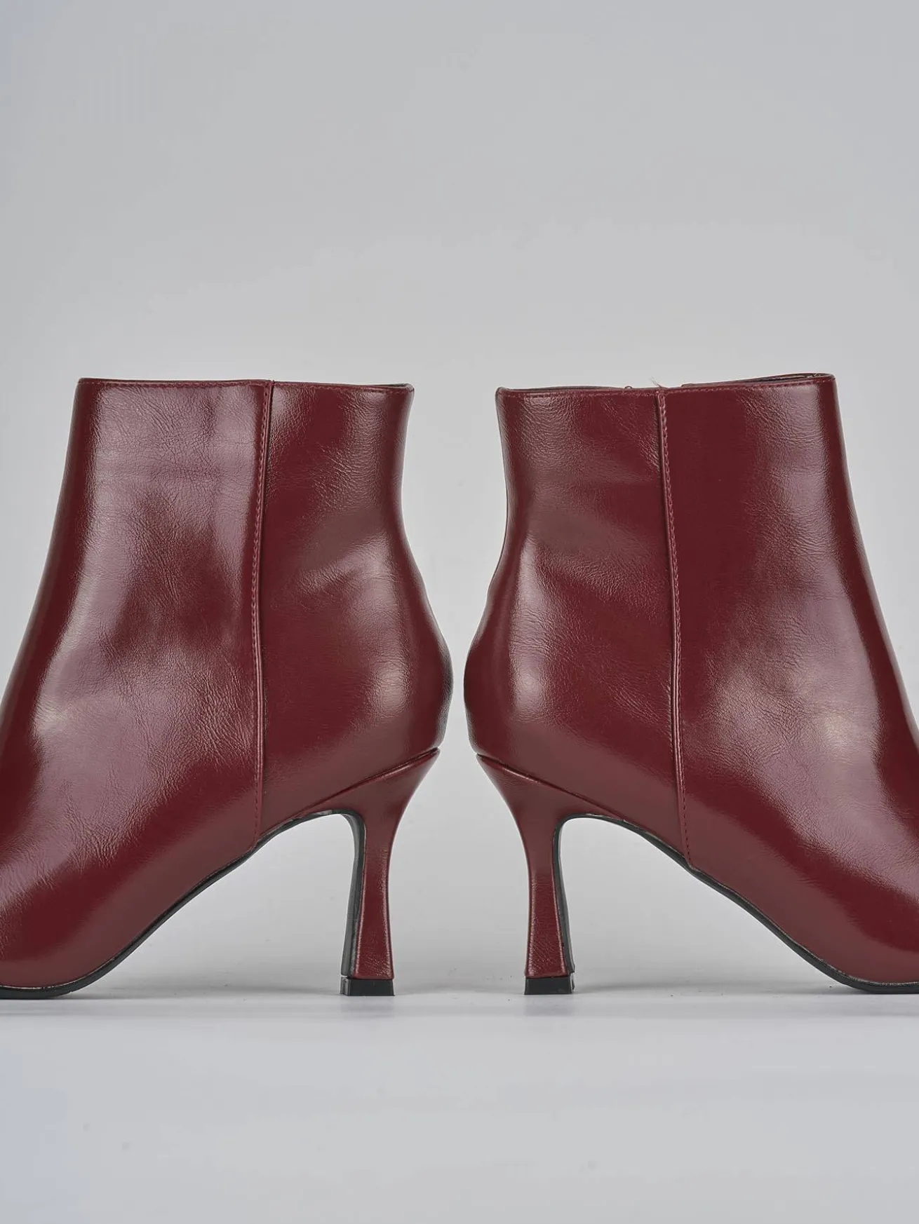 Stivaletti tacco 9cm pelle rosso