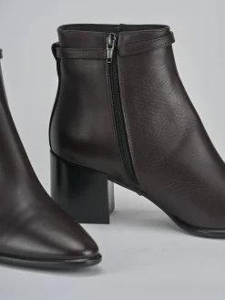 Stivaletti tacco 6cm pelle bordo'