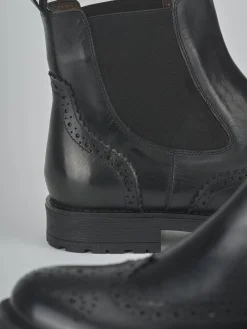 Stivaletti tacco 1cm pelle nero