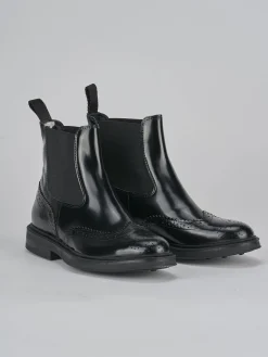 Stivaletti tacco 2cm pelle nero