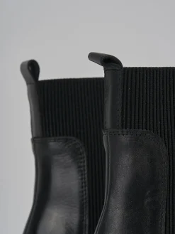 Stivaletti tacco 4cm pelle nero