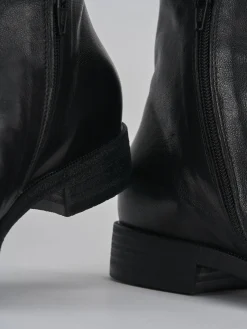 Stivaletti tacco 1cm pelle nero