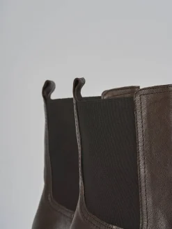 Stivaletti tacco 7cm pelle testa