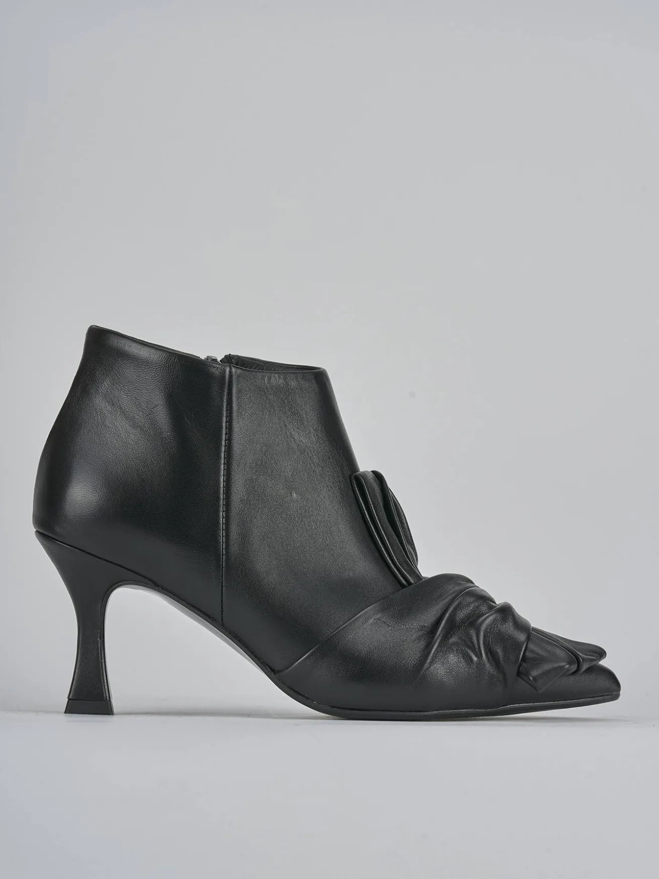 Stivaletti tacco 7cm pelle nero