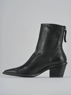 Stivaletti tacco 6cm pelle nero