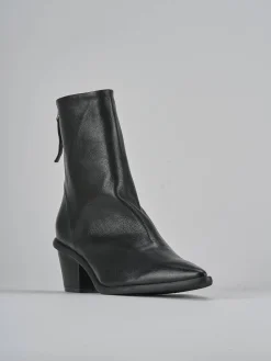 Stivaletti tacco 6cm pelle nero