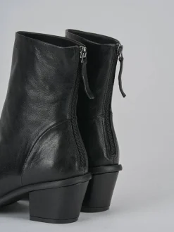 Stivaletti tacco 6cm pelle nero