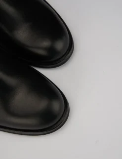 Stivaletti tacco 1cm pelle nero