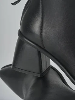 Stivaletti tacco 6cm pelle nero