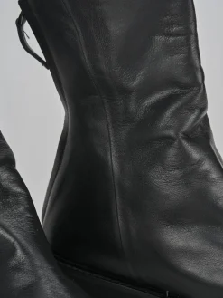 Stivaletti tacco 2cm pelle nero