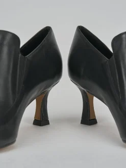 Stivaletti tacco 5cm pelle nero