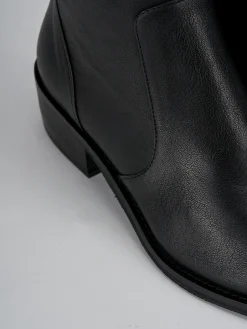 Stivaletti tacco 3cm pelle nero