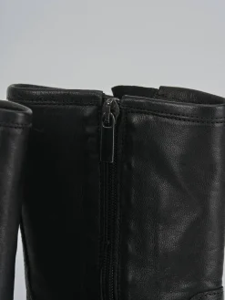 Stivaletti tacco 2cm pelle nero