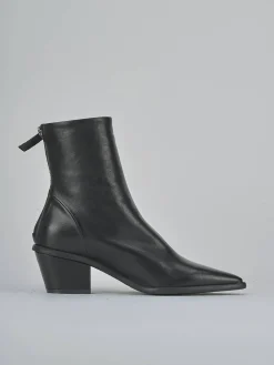 Stivaletti tacco 6cm pelle nero