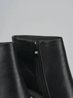 Stivaletti tacco 7cm pelle nero