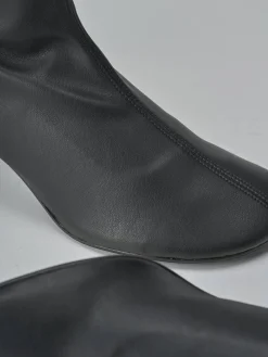 Stivaletti tacco 5cm pelle nero