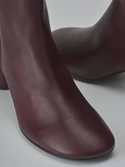 Stivaletti tacco 6cm pelle bordo'